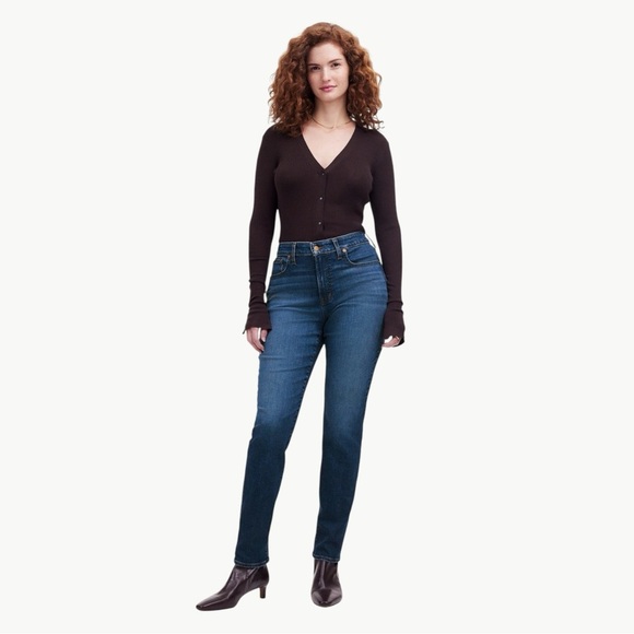 NWT Madewell The Petite Curvy Mid-Rise Perfect Vintage Jean in Kenmere | Sz 27P - Picture 3 of 14